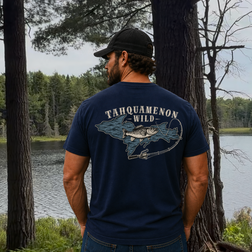Fish the Wild T-Shirt | Michigan Walleye Fishing Tee | Upper Peninsula Outdoor Shirt