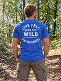 Live Free Hunt the Wild Stay Backcountry Tee | Outdoor Adventure T-Shirt