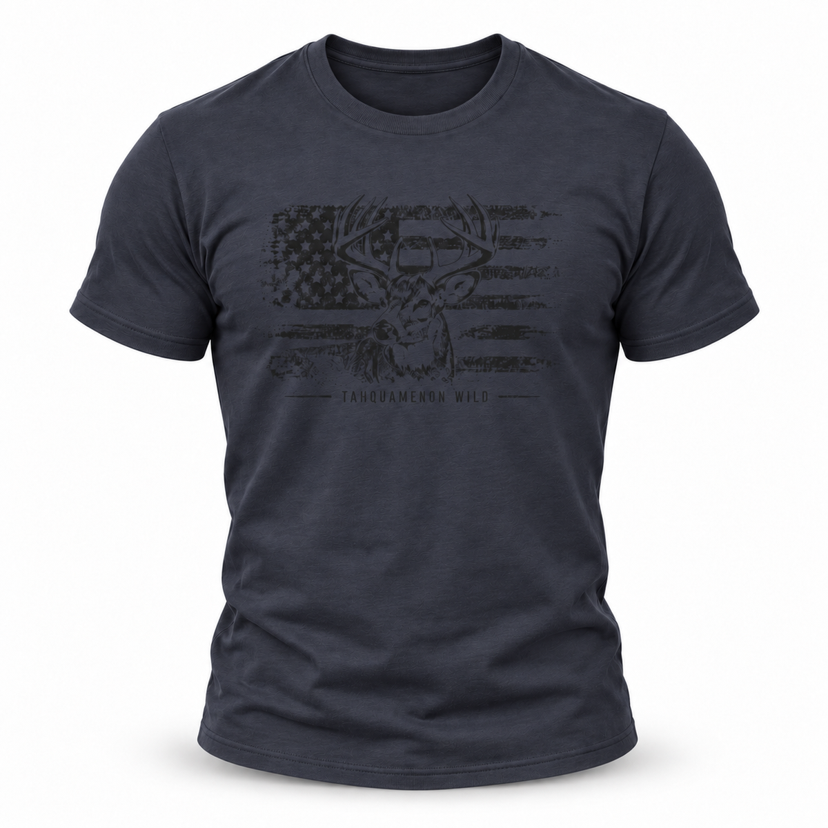 Deer & Distressed American Flag T-Shirt | Hunting Shirt | Outdoorsman Gift | Tahquamenon Wild