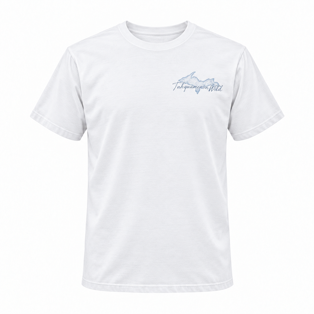 Tahquamenon Wild Bass Fishing Shirt | Cast Hook Land Repeat Tee | Michigan Upper Peninsula T-Shirt